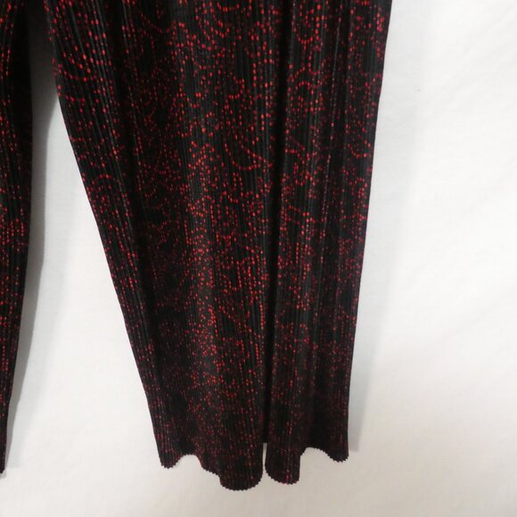 Handmade Red and Black Wide Leg Lounge Pants | 19 inch waist measured - Picture 16 of 16